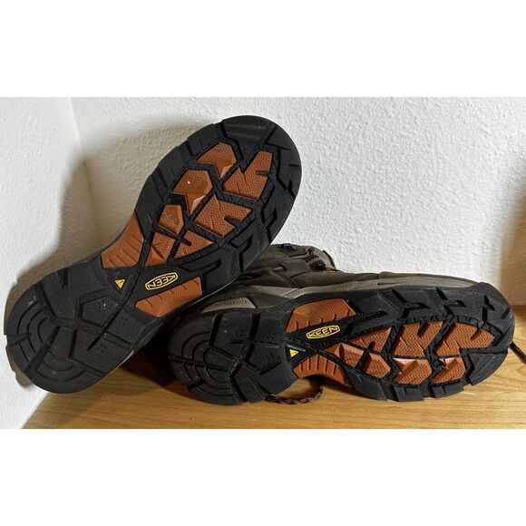 Keen Men's Flint II Boot (Soft Toe) Cascade Brown/Burnt Ochre US9D EUC - Picture 4 of 5